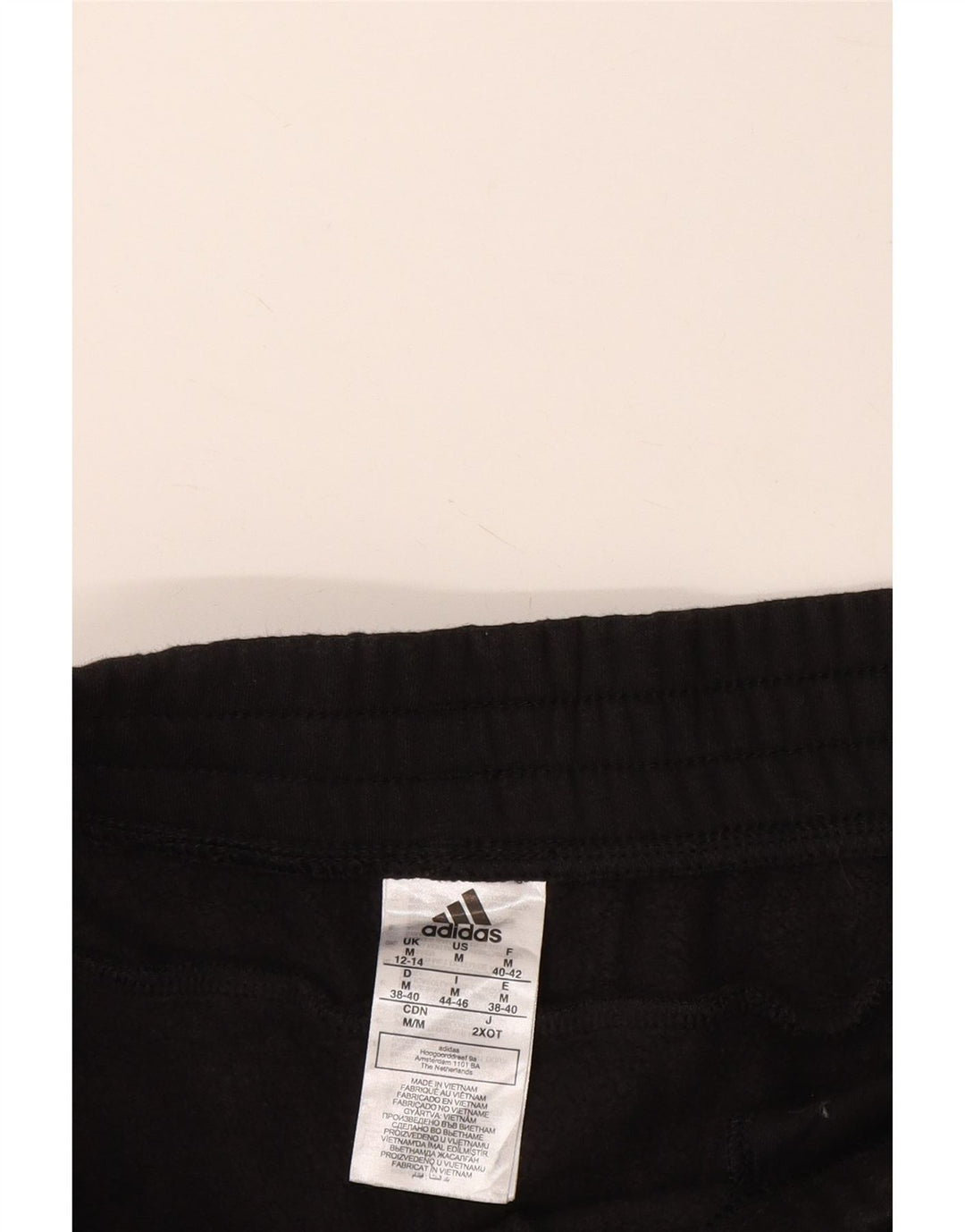 ADIDAS Damen Trainingshose Jogger UK 12/14 Mittelschwarze Baumwolle
