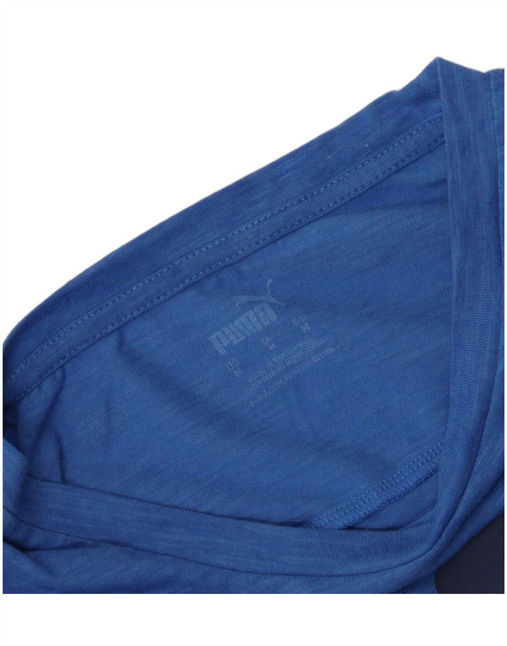 Puma Herren Grafik-T-Shirt-Oberteil Mittelblau
