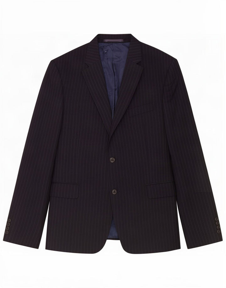 Marks & Spencer Herren-Blazer mit 2 Knöpfen, Gr. 42, Marineblau, Nadelstreifen