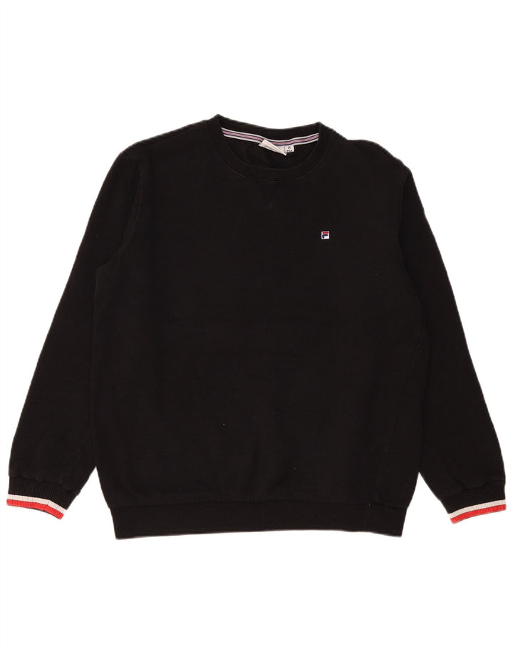 FILA Damen-Sweatshirt-Pullover in Übergröße, Gr. 10, Größe S, Schwarz, Baumwolle