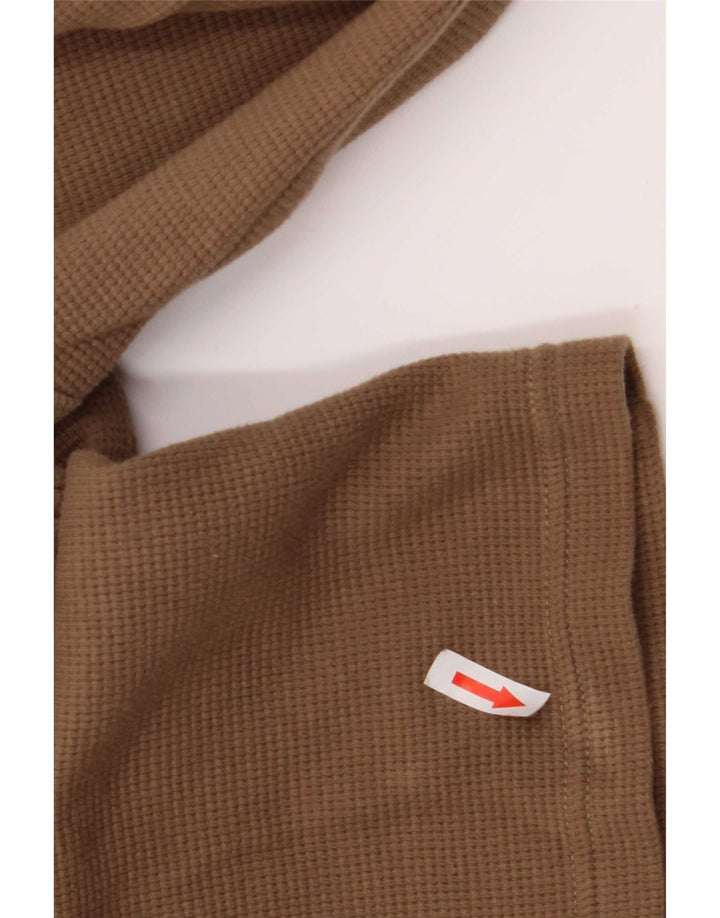 Calvin Klein Herren Top Langarm 2XL Braun Baumwolle