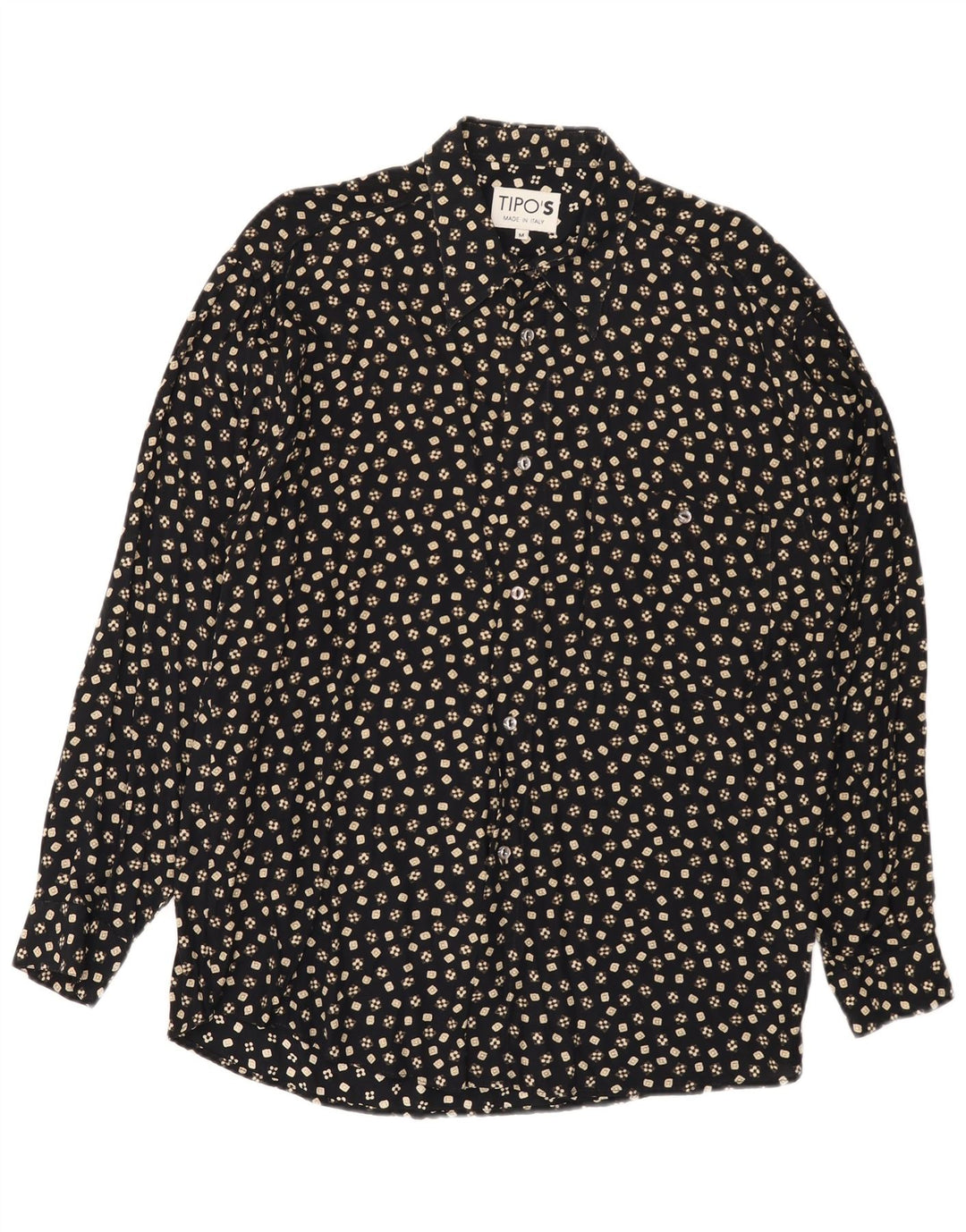 Tipo' S Herrenhemd Medium Black Floral Viscose