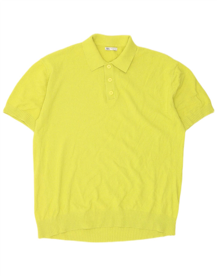 Zara Herren Poloshirt XL Gelb