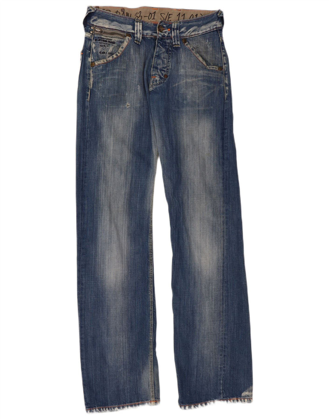 G-Star Damen Bootcut Jeans W28 L34 Blaue Baumwolle