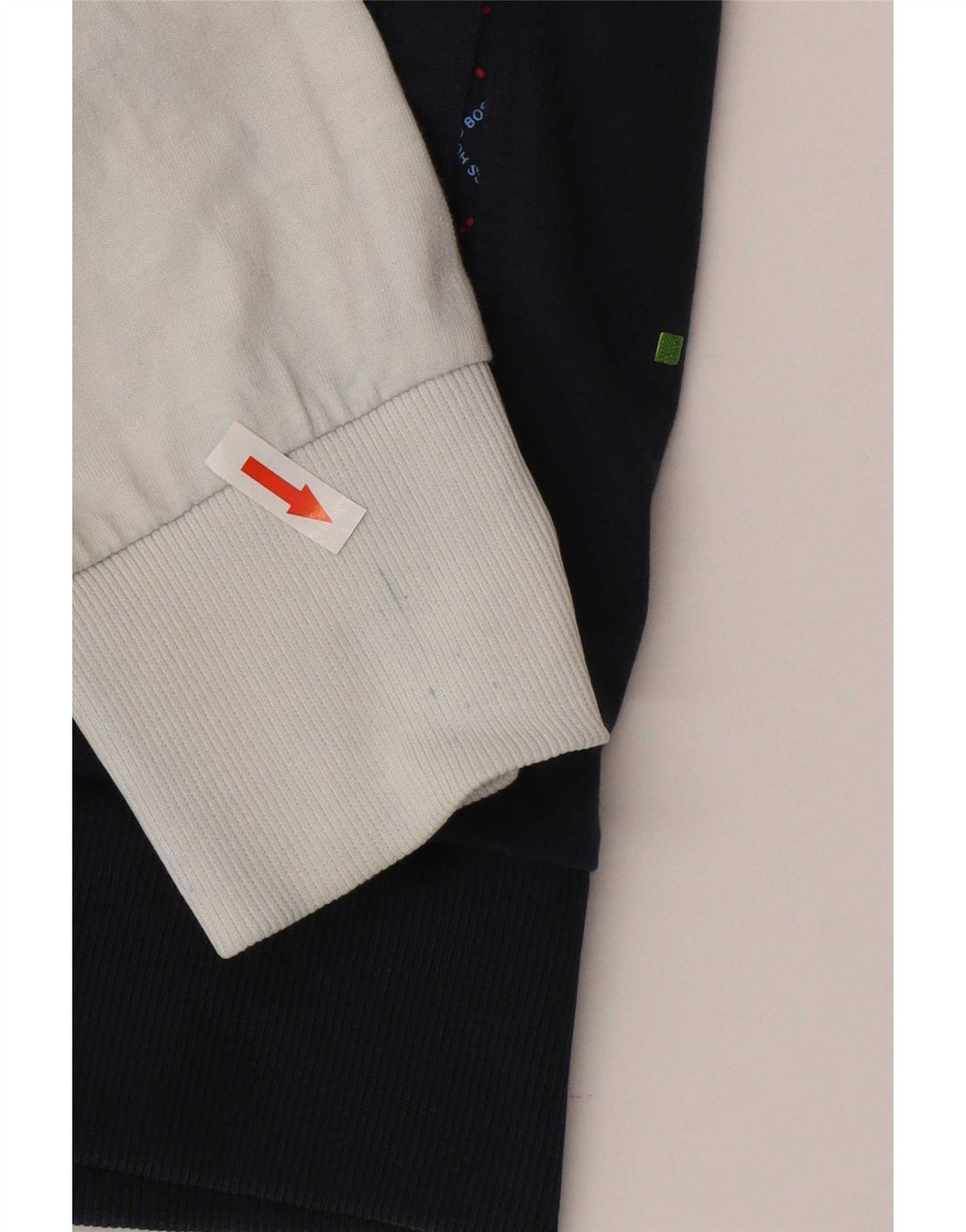 Hugo Boss Herren-Trainingsanzug-Top-Jacke, groß, weiß, Farbblock
