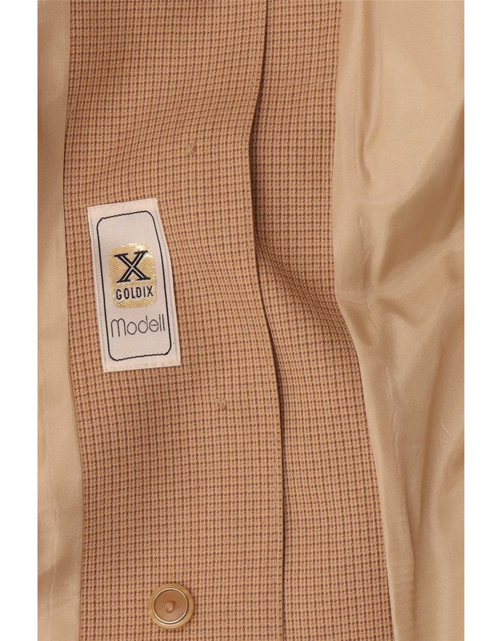 Goldix Damen 4-Knopf-Blazerjacke UK 14 Mittelbraun