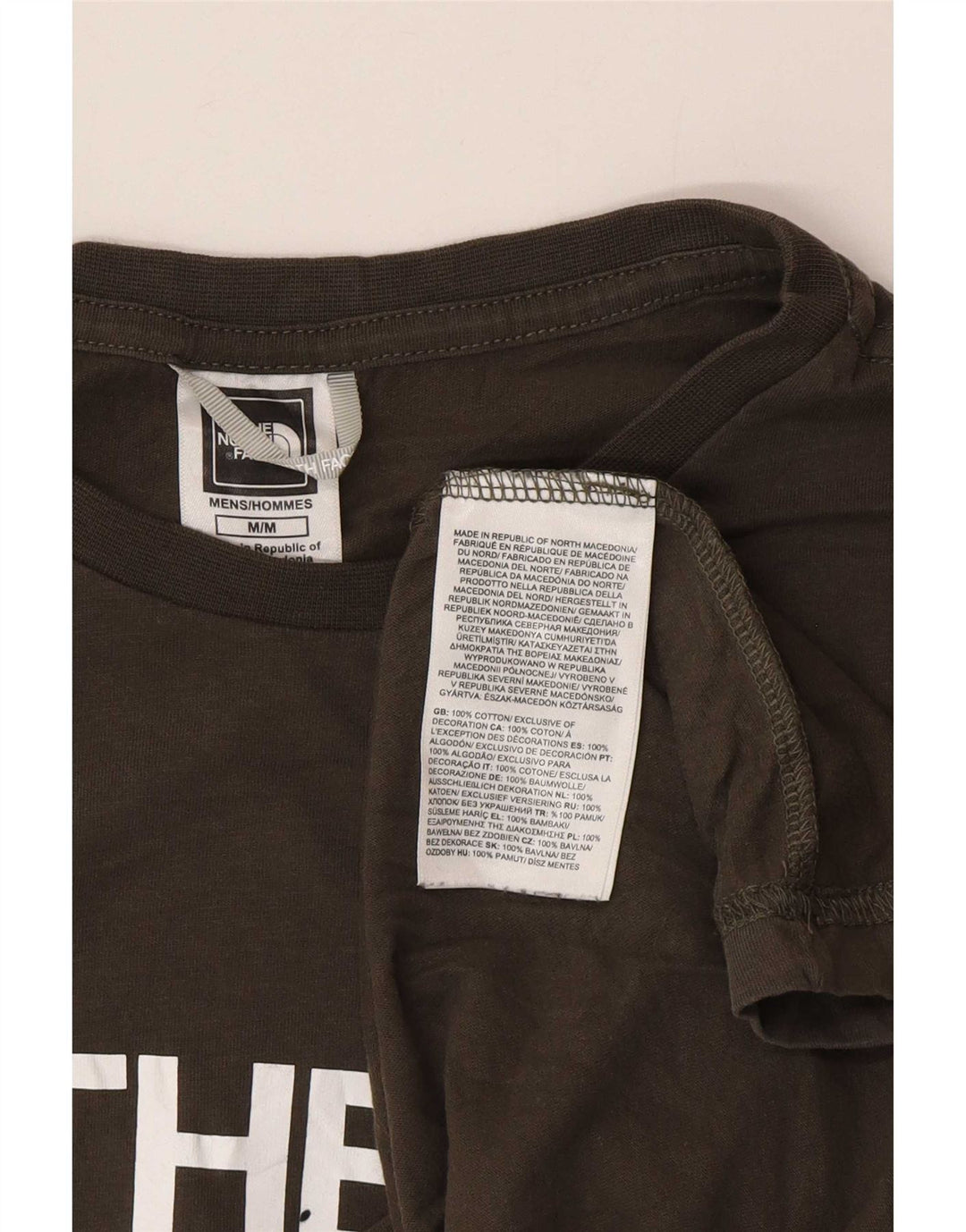 The North Face Herren-T-Shirt mit Grafik, mittlere Khaki-Baumwolle