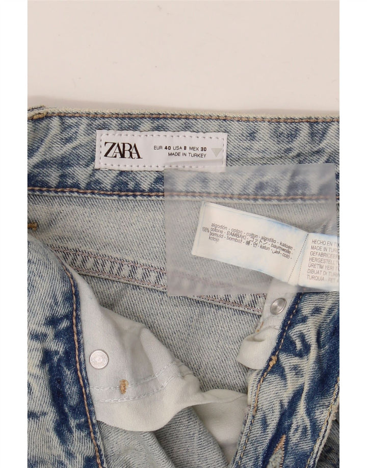 ZARA Damen Straight Jeans EU 40 Medium W30 L28 Blaue Baumwolle