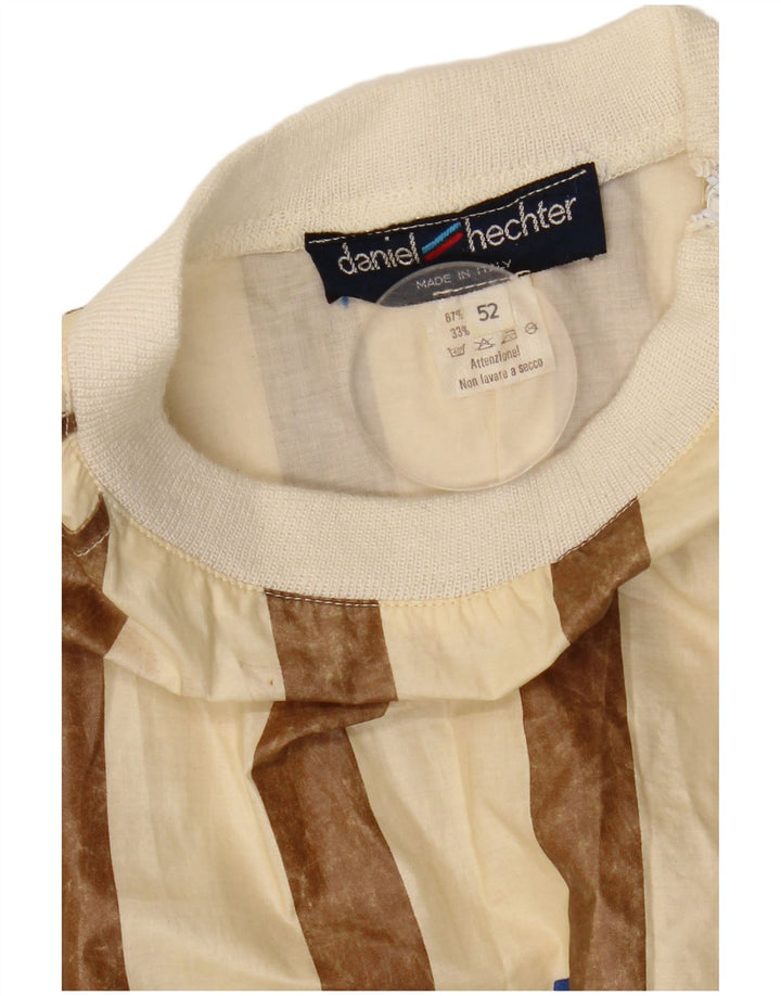 Daniel Hechter Herren Grafik-Sweatshirt-Pullover IT 52 Large Beige gestreift