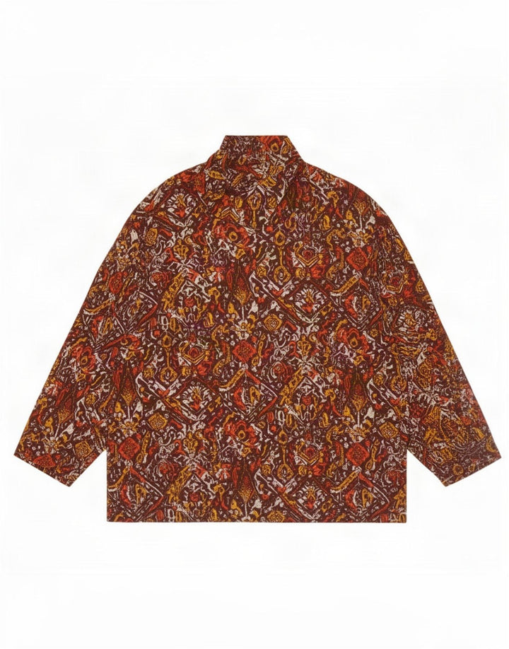 Vintage Damen Crop Top UK 14 Medium Mehrfarbig Paisley