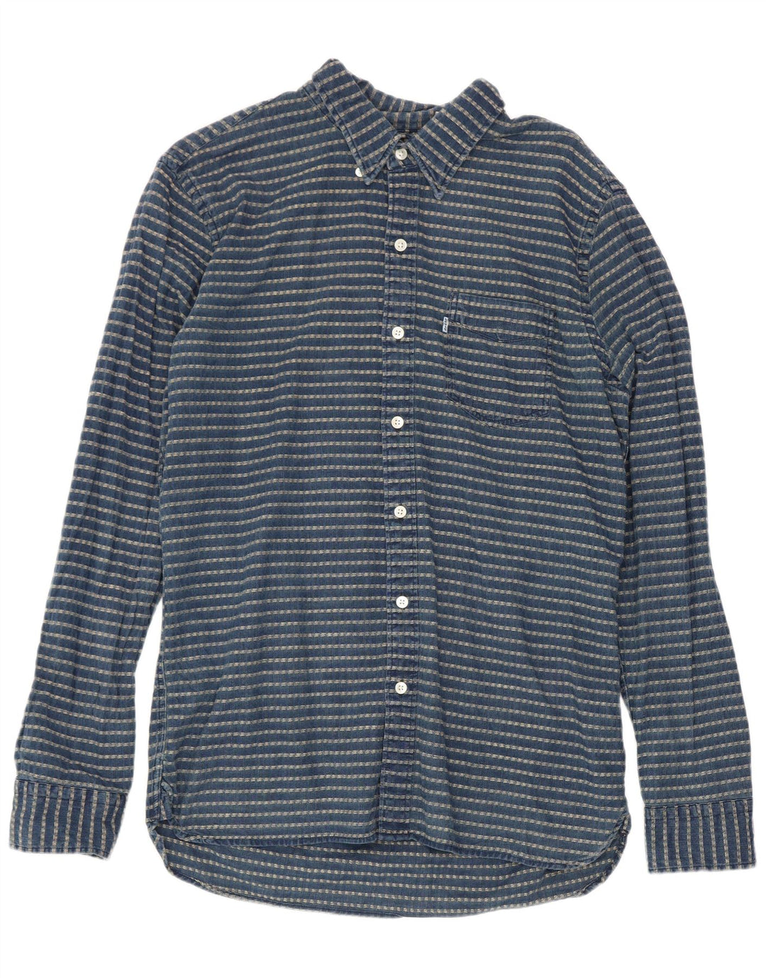 Levi's Herrenhemd aus mittelblauer, gestreifter Baumwolle