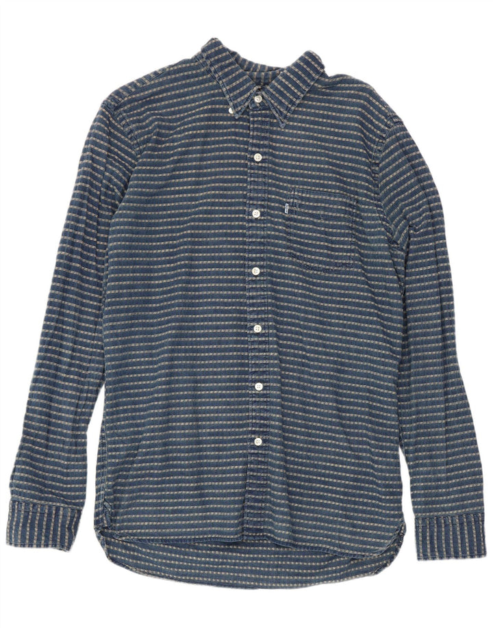 Levi's Herrenhemd aus mittelblauer, gestreifter Baumwolle