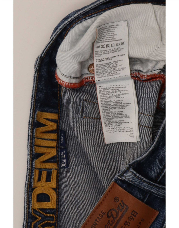 Superdry Herren Slim Jeans W32 L34 Blaue Baumwolle