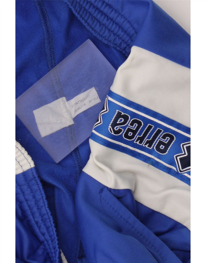 Errea Herren-Trainingshose mit Grafik, mittelblaues Farbblock-Polyester