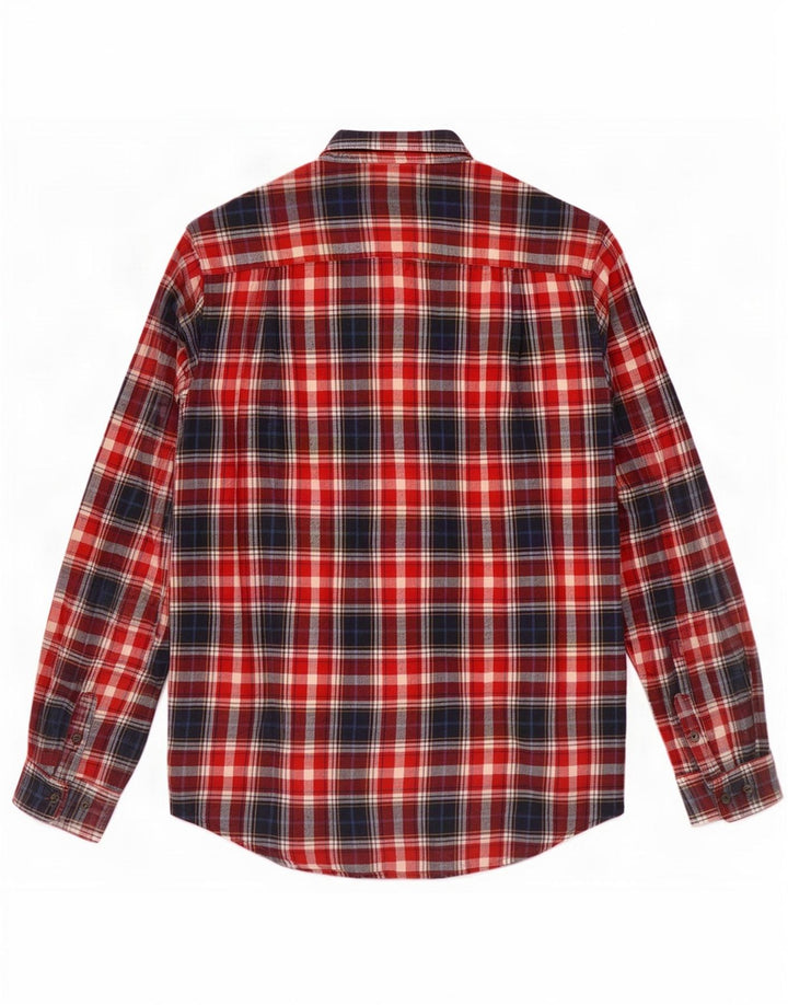 Superdry Herren-Flanellhemd XL, rot kariert, Baumwolle