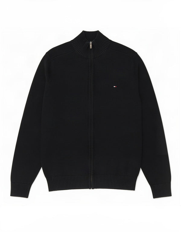 Tommy Hilfiger Herren-Strickjacke, Größe S, Schwarz, Baumwolle