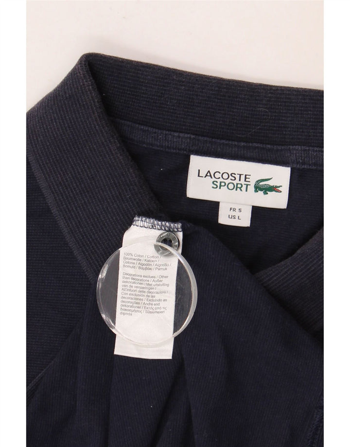 LACOSTE Herren-Poloshirt, Größe 5, groß, marineblaue Baumwolle