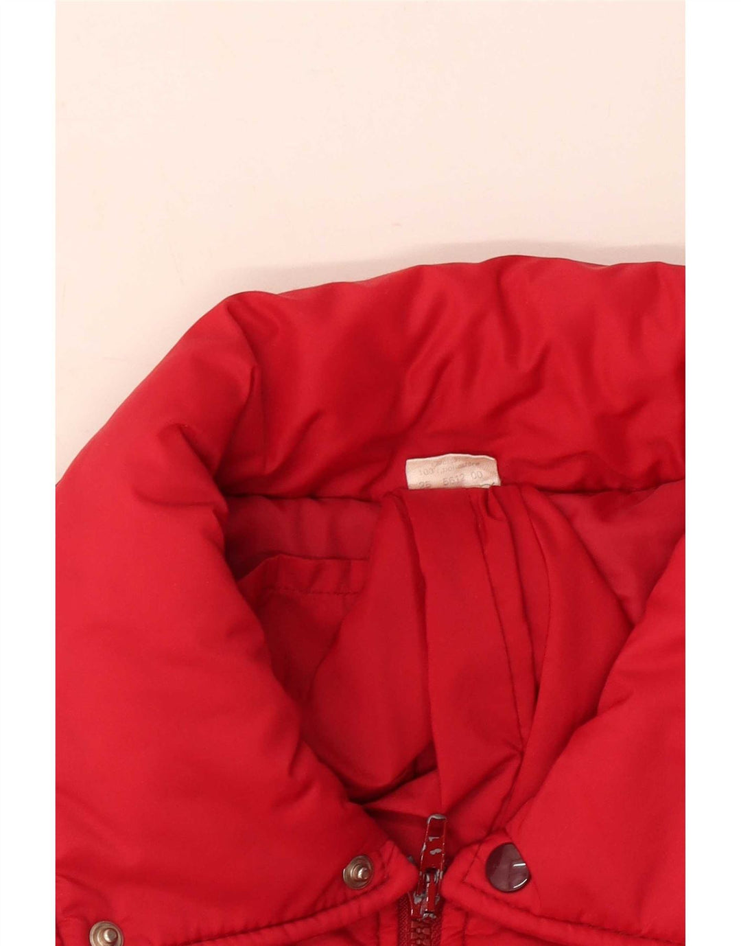 Vintage Damen Wattierte Jacke IT 50 XL Rot Polyester
