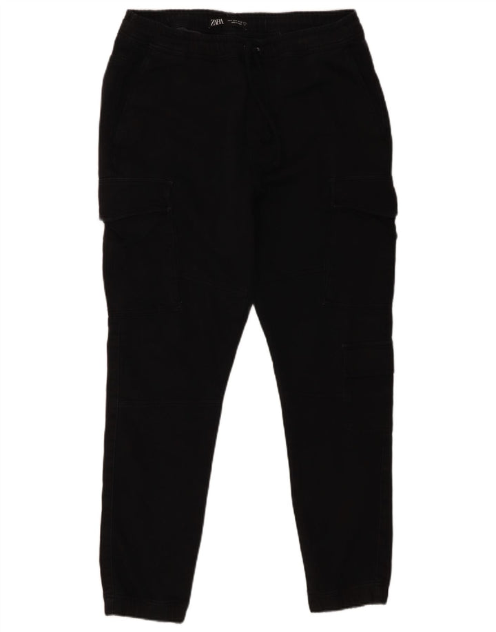 Zara Herren-Jogger-Cargohose, Größe M, W31, L27, Schwarz