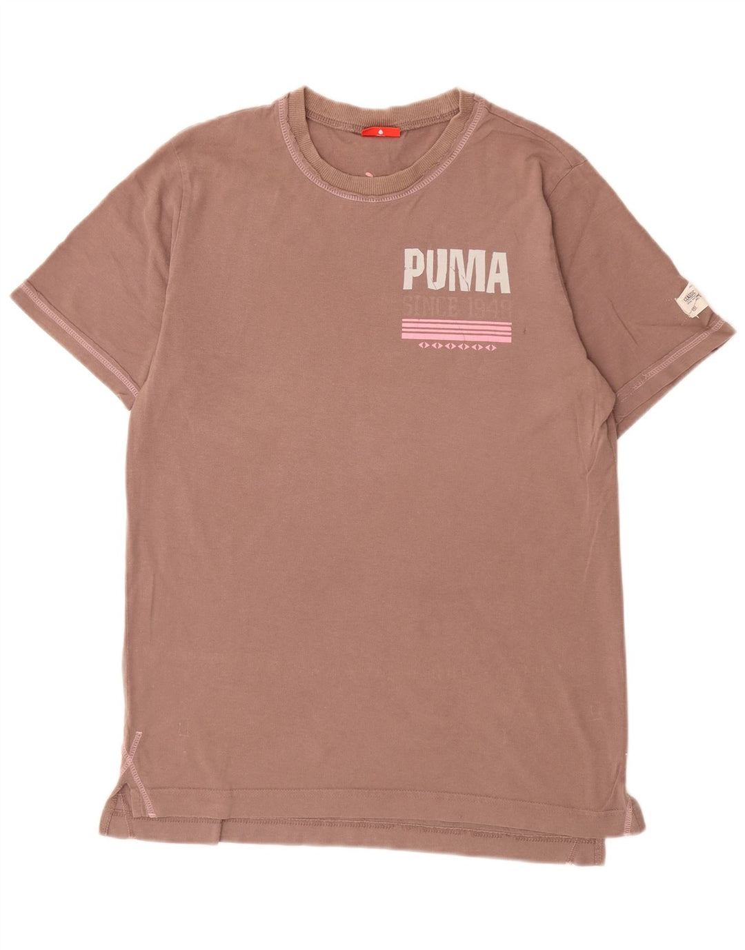 Puma Damen Graphic T-Shirt Top UK 14 Mittelbraun