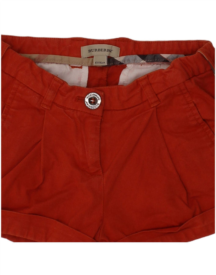 Burberry Chino-Shorts für Mädchen, 5–6 Jahre, W22, rot, Baumwolle, klassisch