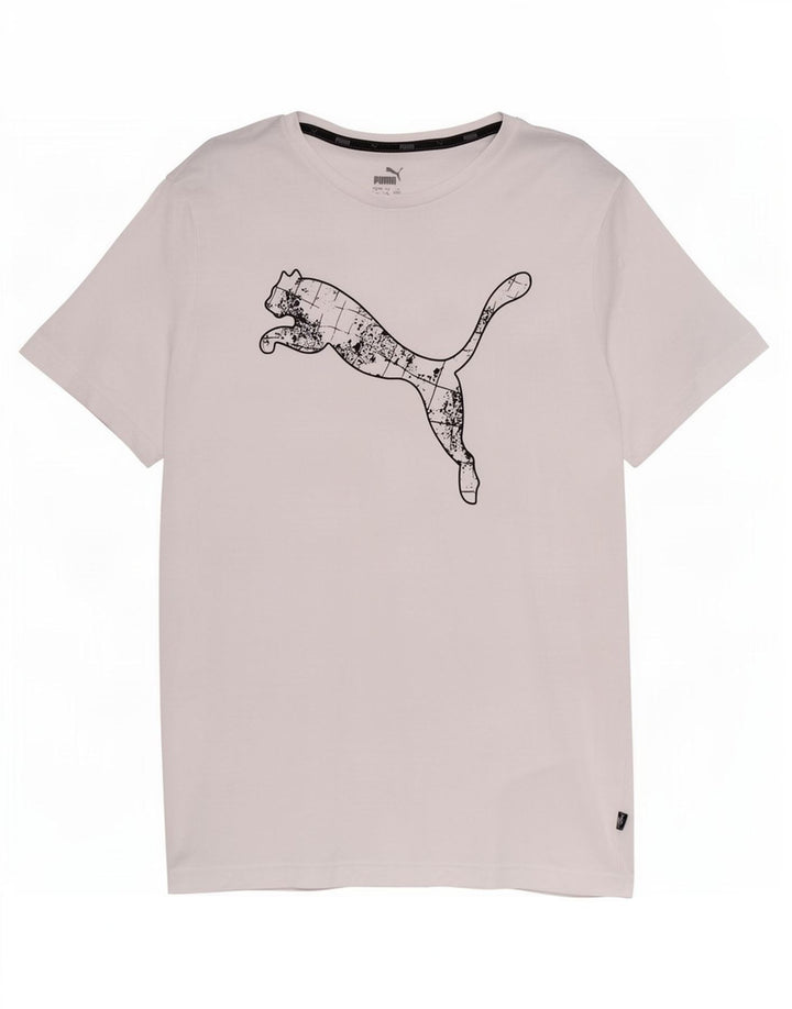 Puma Herren T-Shirt mit Grafik, Größe L, Weiß