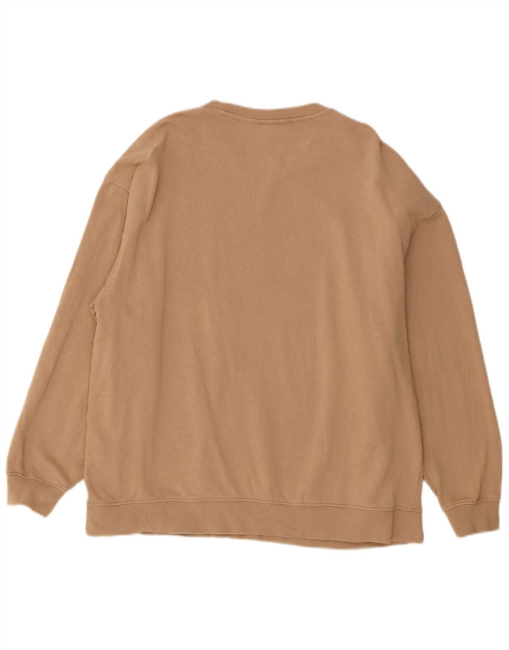 Zara Herren-Sweatshirt mit Grafik, mittelbeige Baumwolle