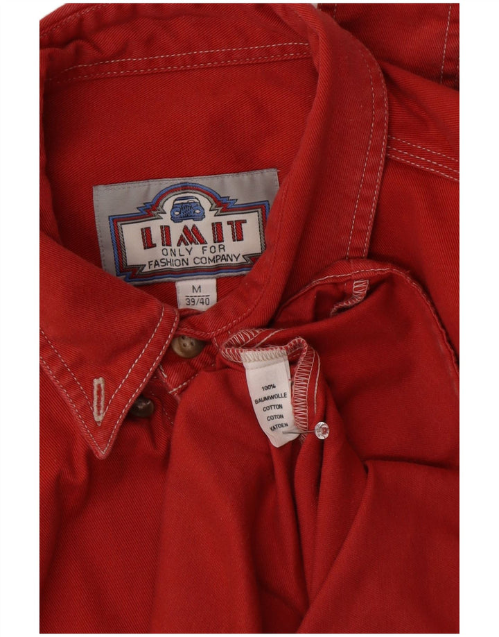 Limit Herren-Jeanshemd, Größe 39/40, mittelrote Baumwolle