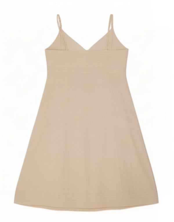 Crew Clothing Damen-Sommerkleid, Gr. 46, Größe L, cremefarbene Baumwolle
