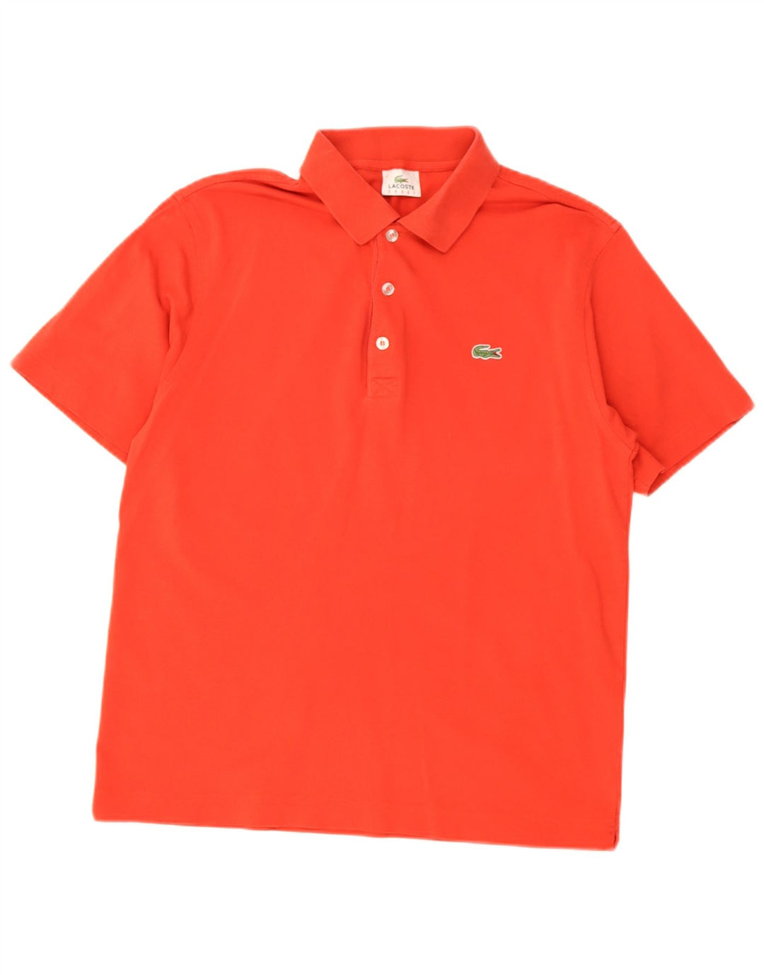 Lacoste Herren-Poloshirt, Größe 4, mittelrote Baumwolle