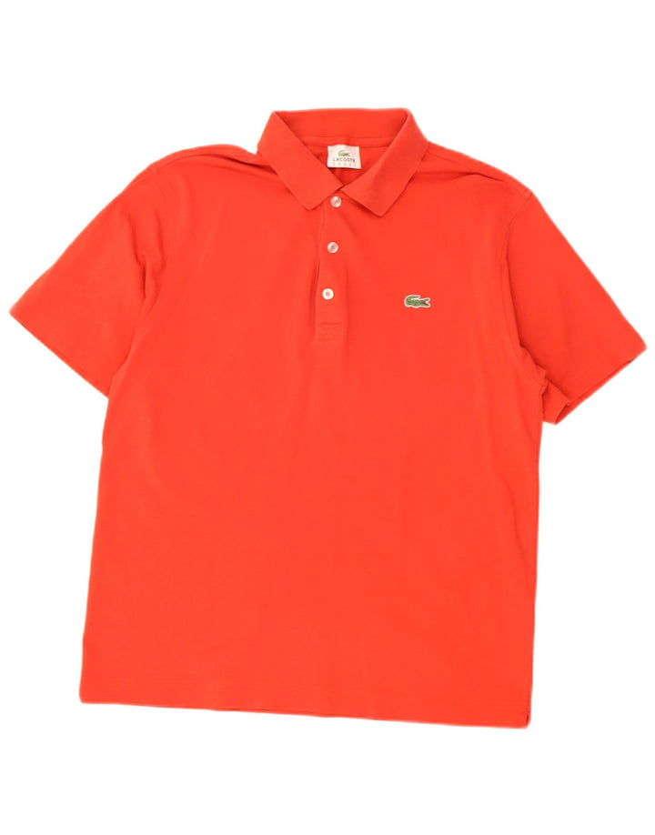Lacoste Herren-Poloshirt, Größe 4, mittelrote Baumwolle