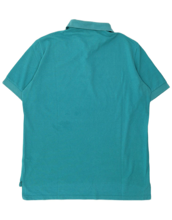 Adidas Herren Poloshirt UK 48 3XL Blaue Baumwolle