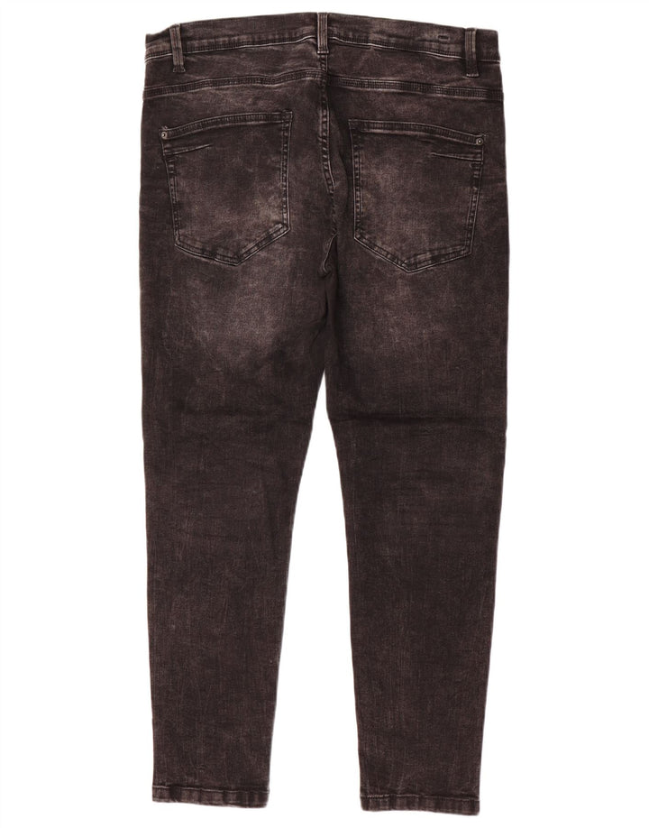 Zara Herren Slim Jeans EU 44 Large W34 L27 Graue Baumwolle