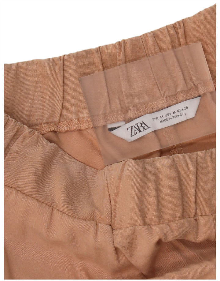 Zara Damen-Jogginghose mit kurzem Schnitt, Größe M, W28, L25, Rosa, Farbblock
