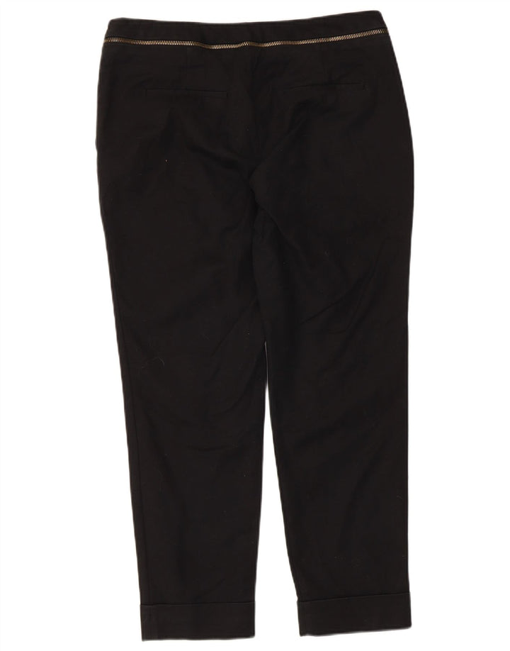 Zara Damen-Hose, kurz geschnitten, EU 40, mittelgroß, W30, L24, schwarze Baumwolle