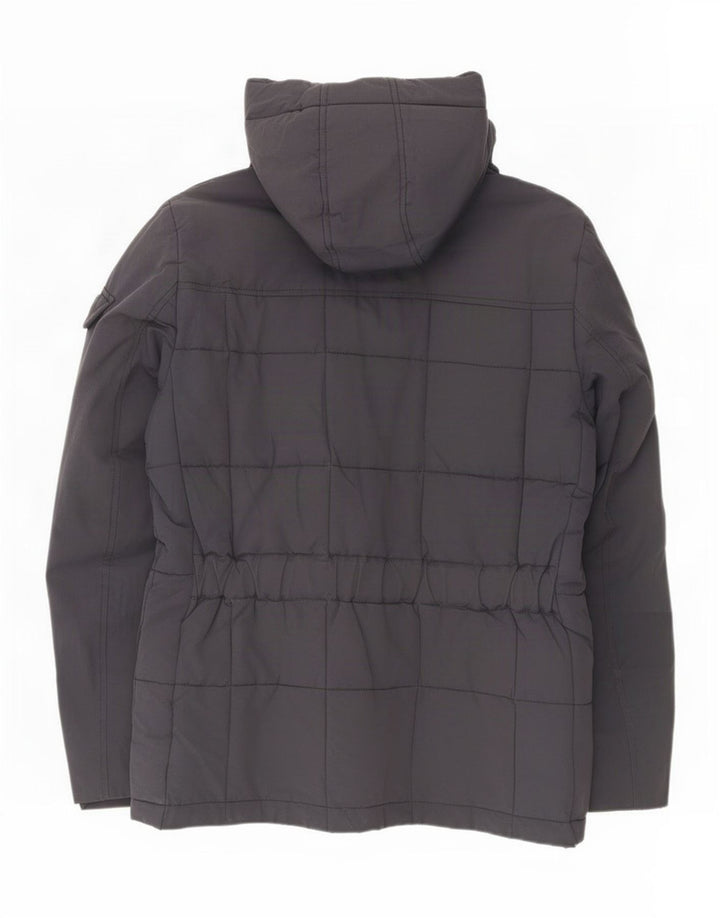 Woolrich Herren-Jacke mit Kapuze, gepolstert, UK 40, Größe L, marineblaues Nylon