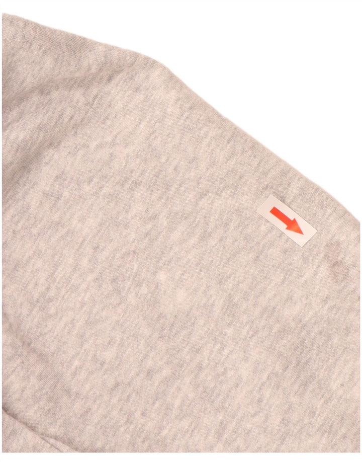 PUMA Damen Graphic Sweatshirt Pullover UK 14 Mittelgrau gefleckte Baumwolle