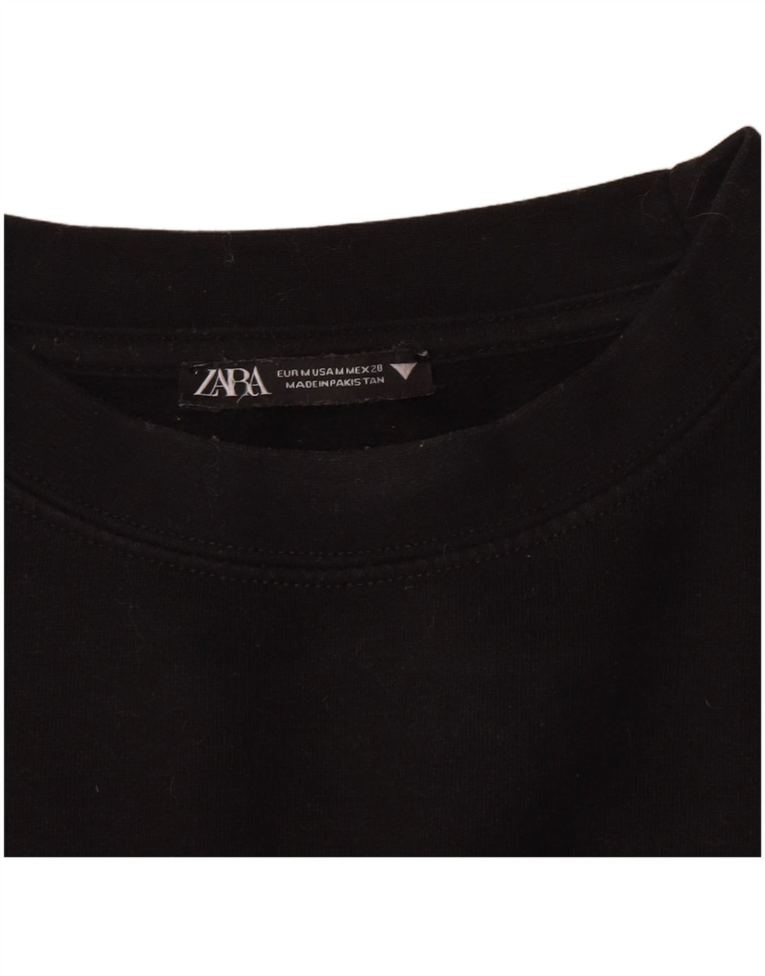 Zara Damen Sweatshirt Pullover UK 14 Medium Schwarz
