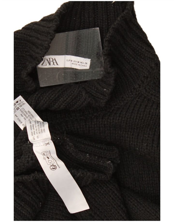 Zara Damen-Pullover mit Rollkragen, übergroß, Gr. 14, mittelschwarz