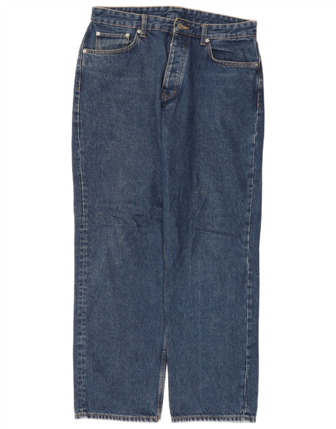 Zara Herren Straight Jeans EU 42 Large W32 L30 Blau
