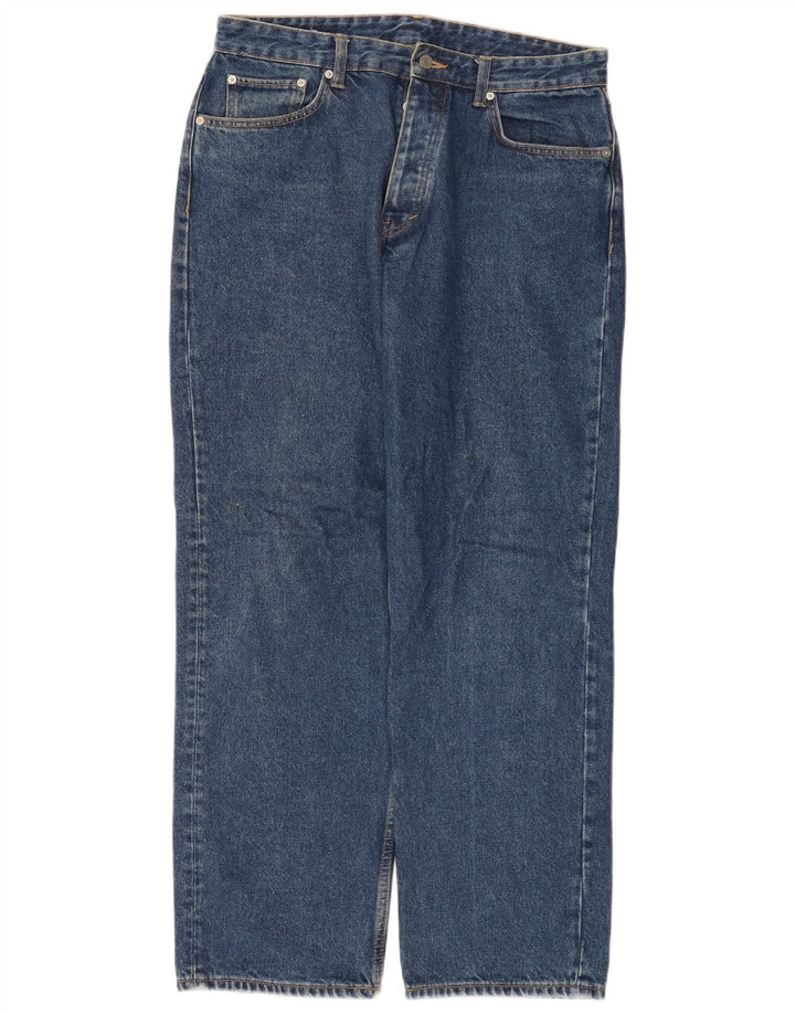 Zara Herren Straight Jeans EU 42 Large W32 L30 Blau