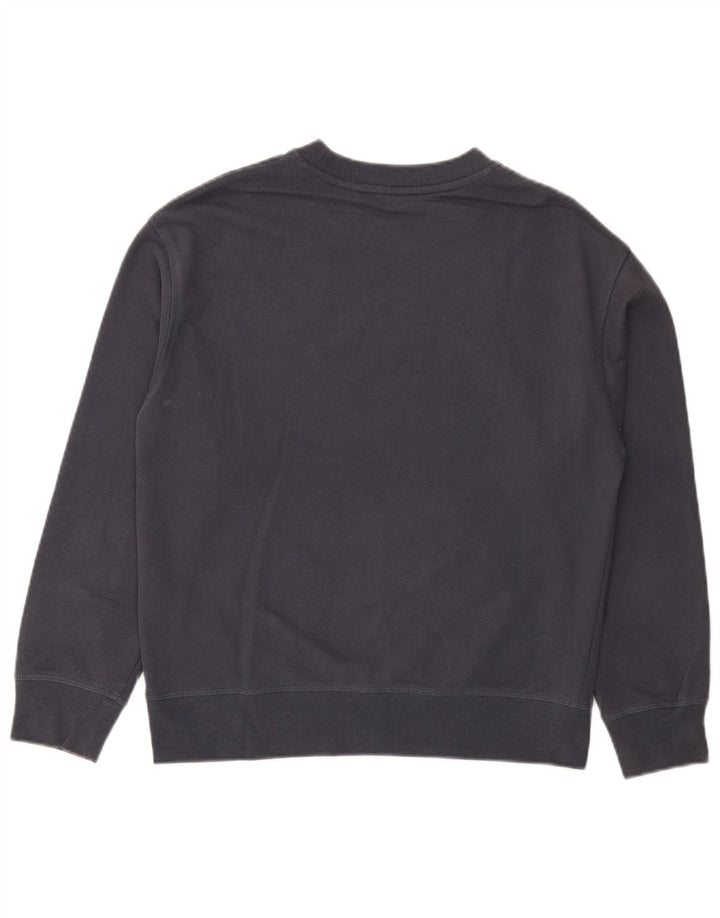 Levi's Damen Grafik-Sweatshirt-Pullover UK 14 Mittelmarineblaue Baumwolle