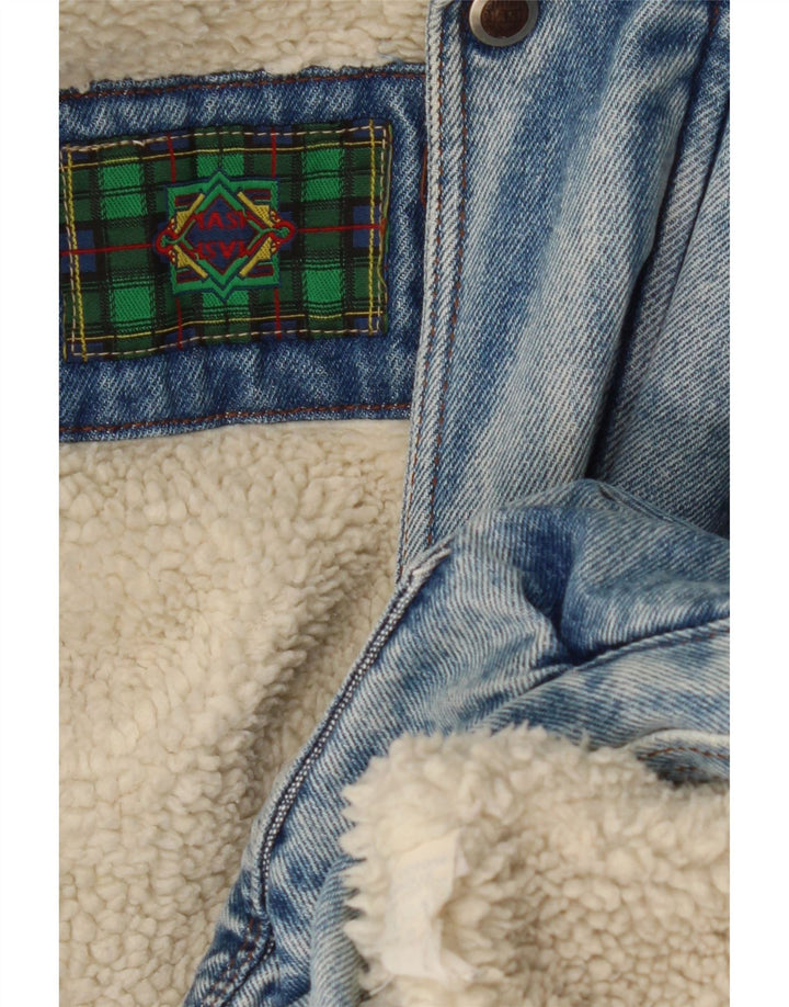 MASH Herren Sherpa Jeansjacke UK 42 XL Blaue Baumwolle