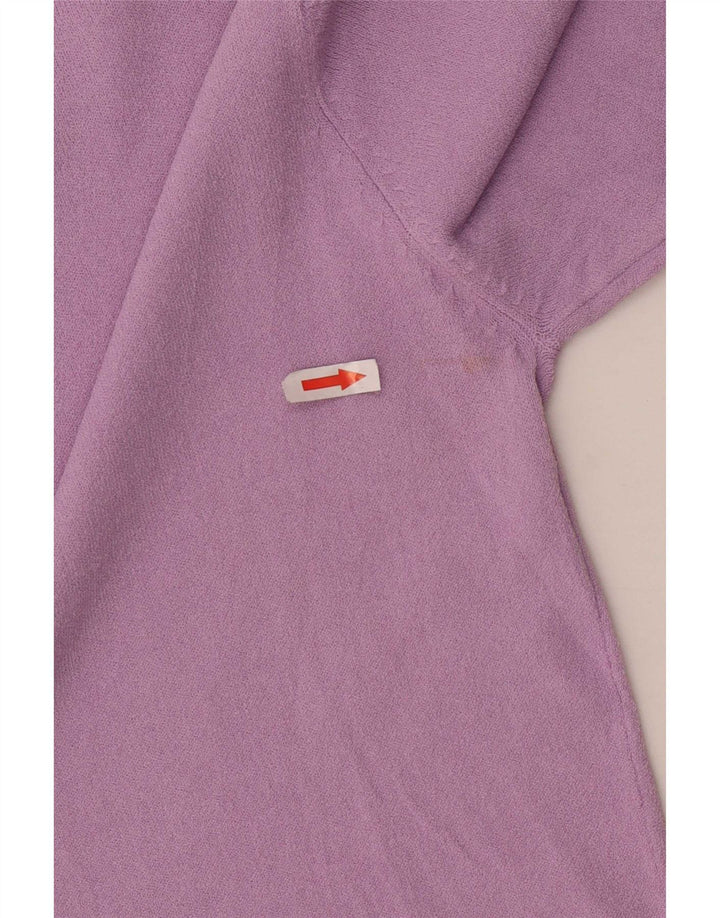 Zara Damen Top 3/4 Ärmel UK 12 Mittellila Viskose