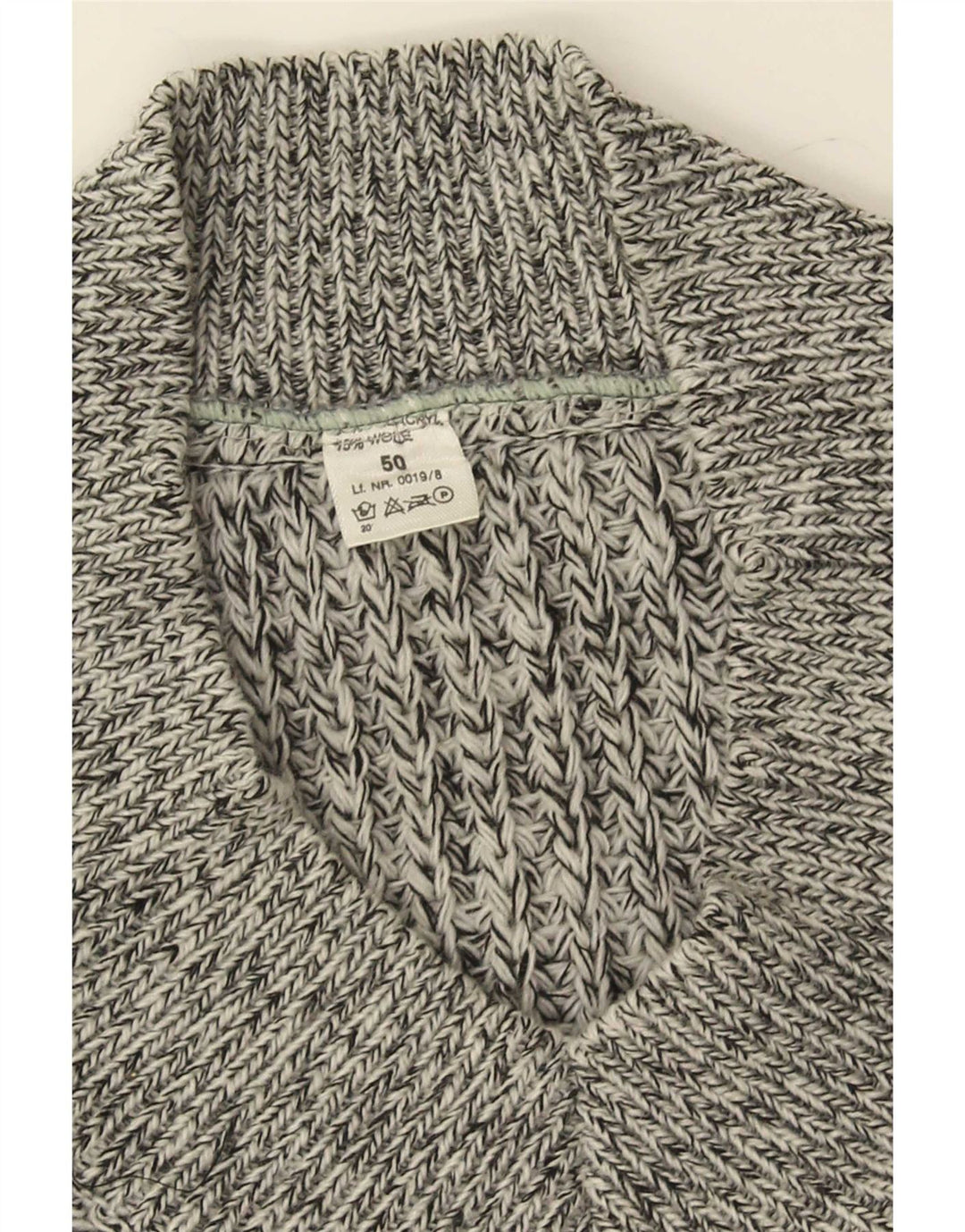 Vintage Herren Pullover mit V-Ausschnitt IT 50 Mittelgrau meliert