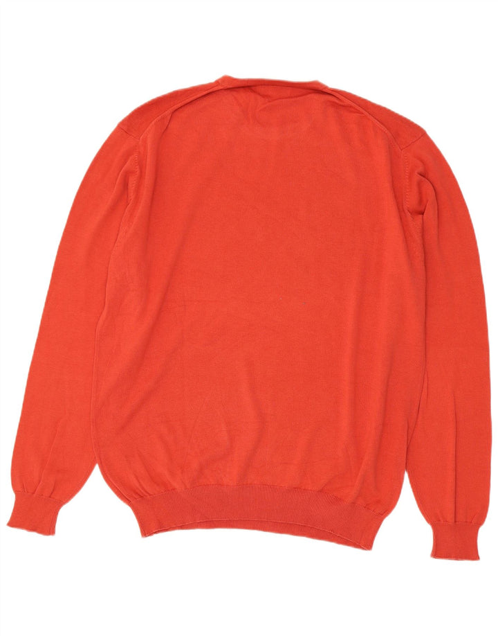 Kappa Herren-Pullover mit Rundhalsausschnitt, XL, rote Baumwolle