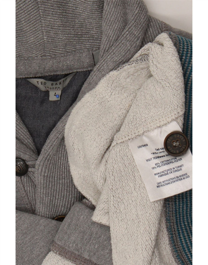 Ted Baker Herren-Trainingsanzug, Oberteil, Jacke, Größe 4, groß, graue Baumwolle