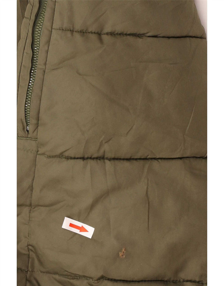Gap wattierter Herrenmantel mit Kapuze, UK 40, Größe L, Khaki, Polyester