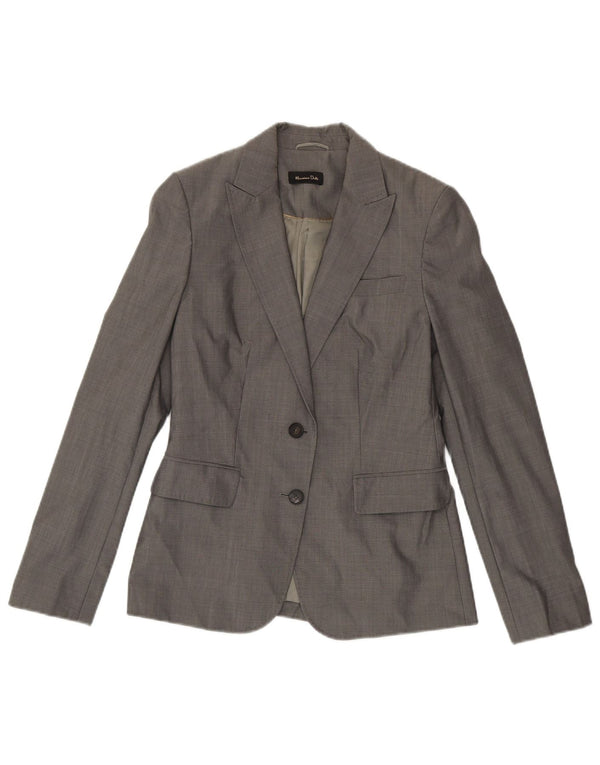 MASSIMO DUTTI Damen 2-Knopf-Blazerjacke EU 38 Small Grey