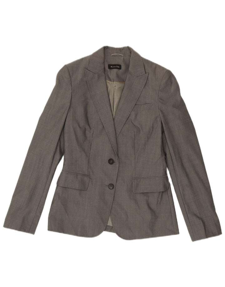 MASSIMO DUTTI Damen 2-Knopf-Blazerjacke EU 38 Small Grey